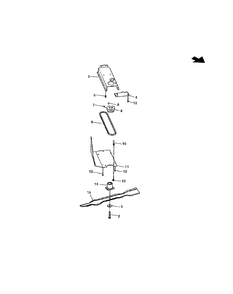 Blade And Adapter Diagram and Parts List for 7800237-JS35FC 2009 Briggs and Stratton Lawn Tractor Accessories